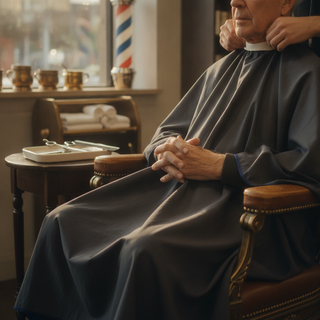 Relaxed senior haircut at Sun Lakes Barbershop